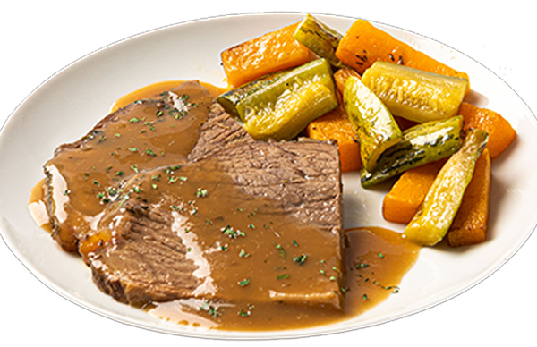 Carne al Horno con Calabaza y Zucchini