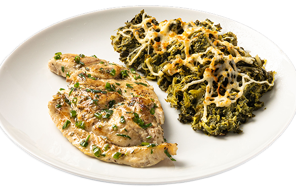 Churrasquito de Pollo con Espinaca