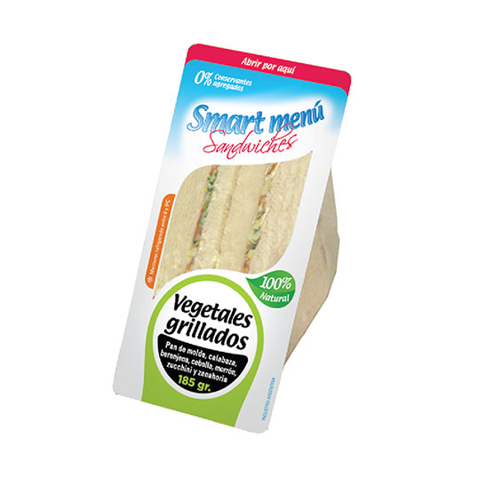 Pan de Molde con Vegetales Grillados