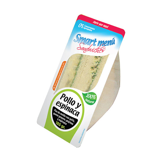 Pan de Molde con Pollo, Gruyere y Espinaca