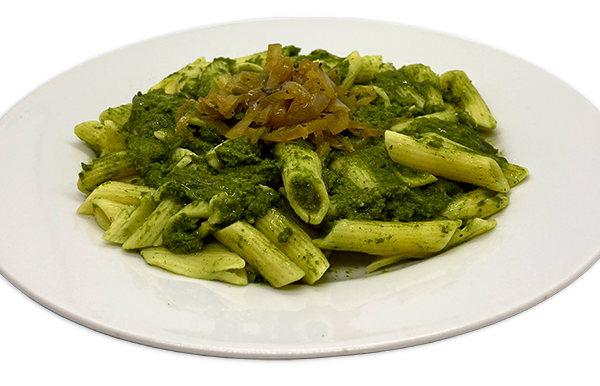Penne Rigate con Salsa de Espinaca Vegano
